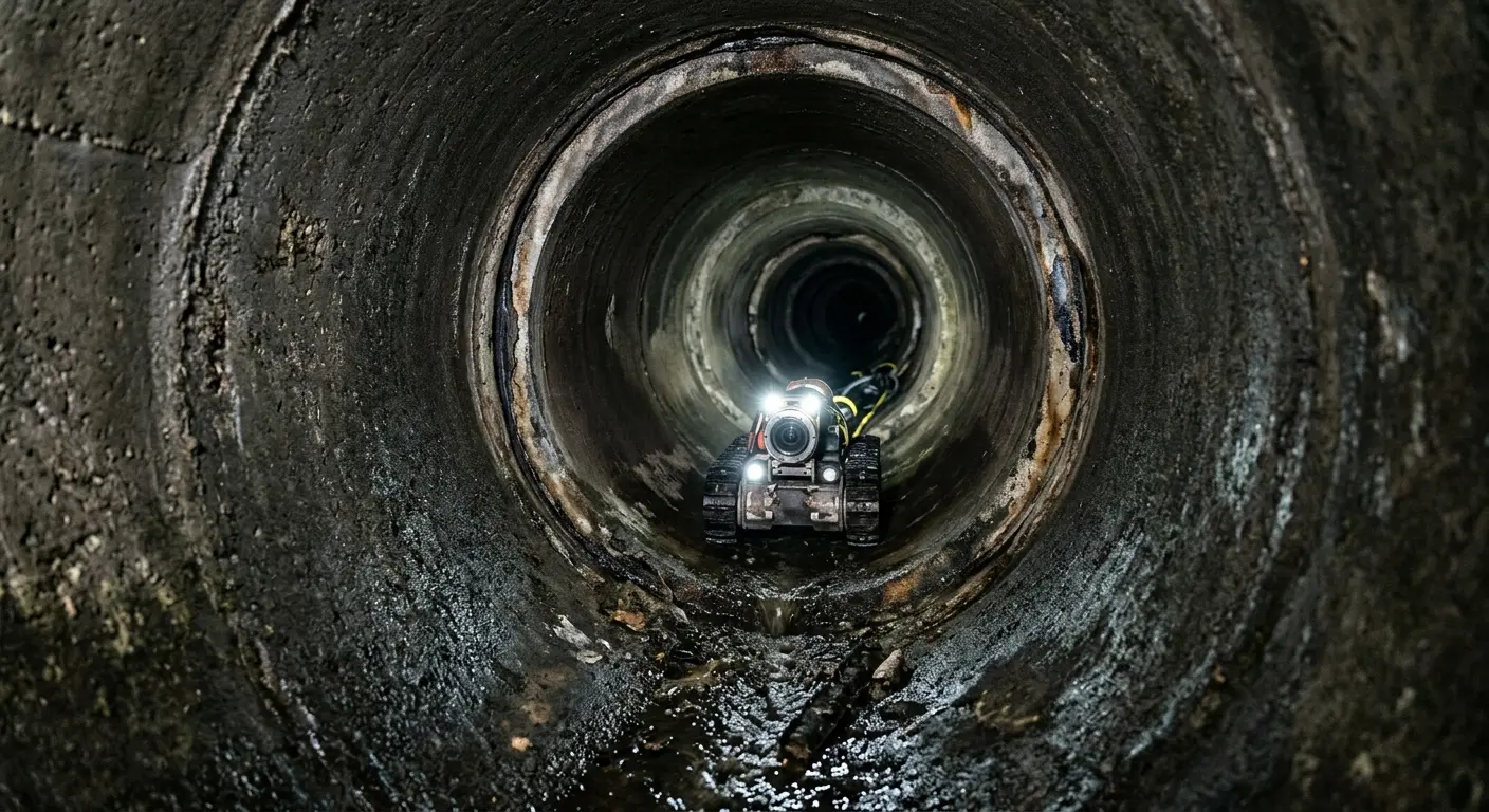 Robotic sewer camera inspecting pipe interior for Sewer Line Repair in Memphis